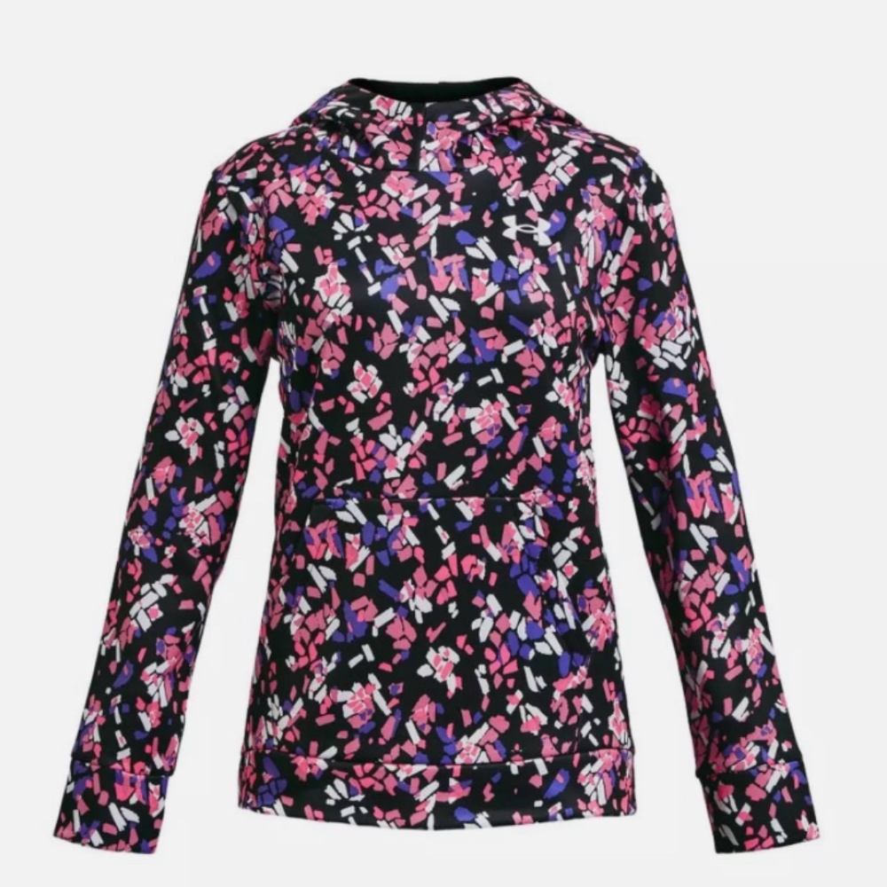 Under Armour Girls' Armour Fleece® Printed Hoodie Sweatshirt NWT Youth Large - Picture 2 of 8